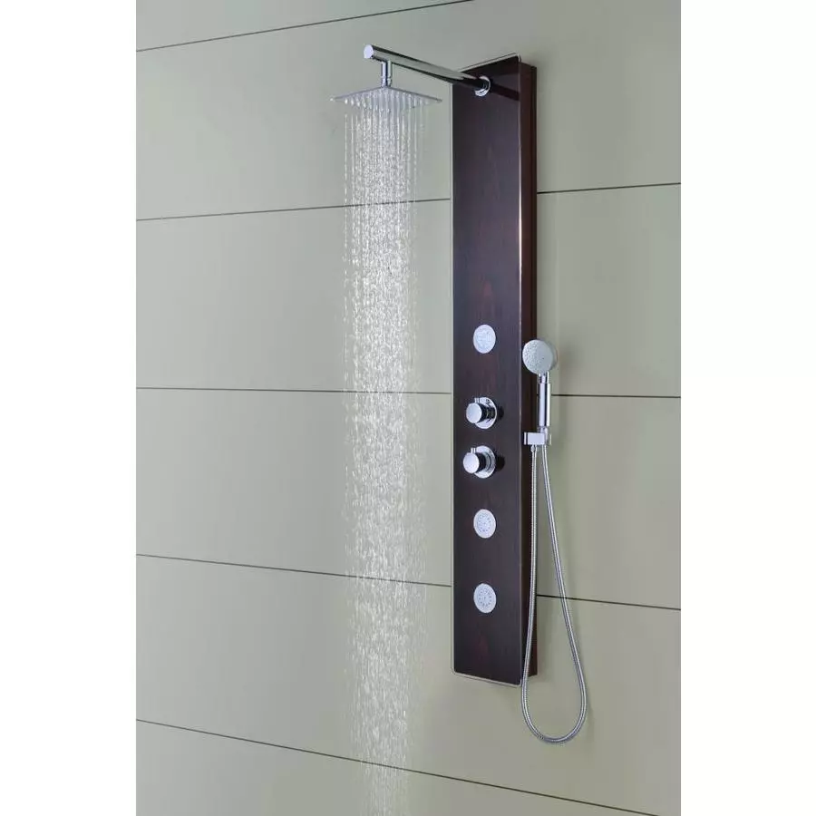 ANZZI Pure Series Mahogany 3-Spray Shower Panel System (Valve Included) 11 ANZZI Pure Series Mahogany 3-Spray Shower Panel System (Valve Included) - Image 9