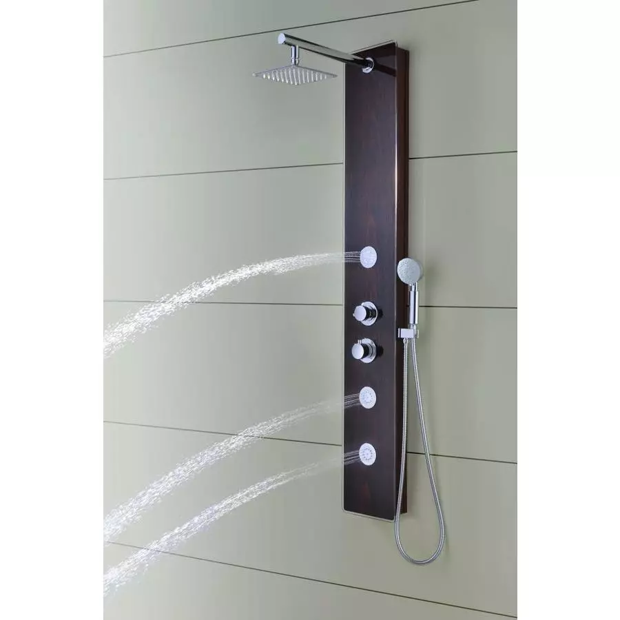 ANZZI Pure Series Mahogany 3-Spray Shower Panel System (Valve Included) 10 ANZZI Pure Series Mahogany 3-Spray Shower Panel System (Valve Included) - Image 8