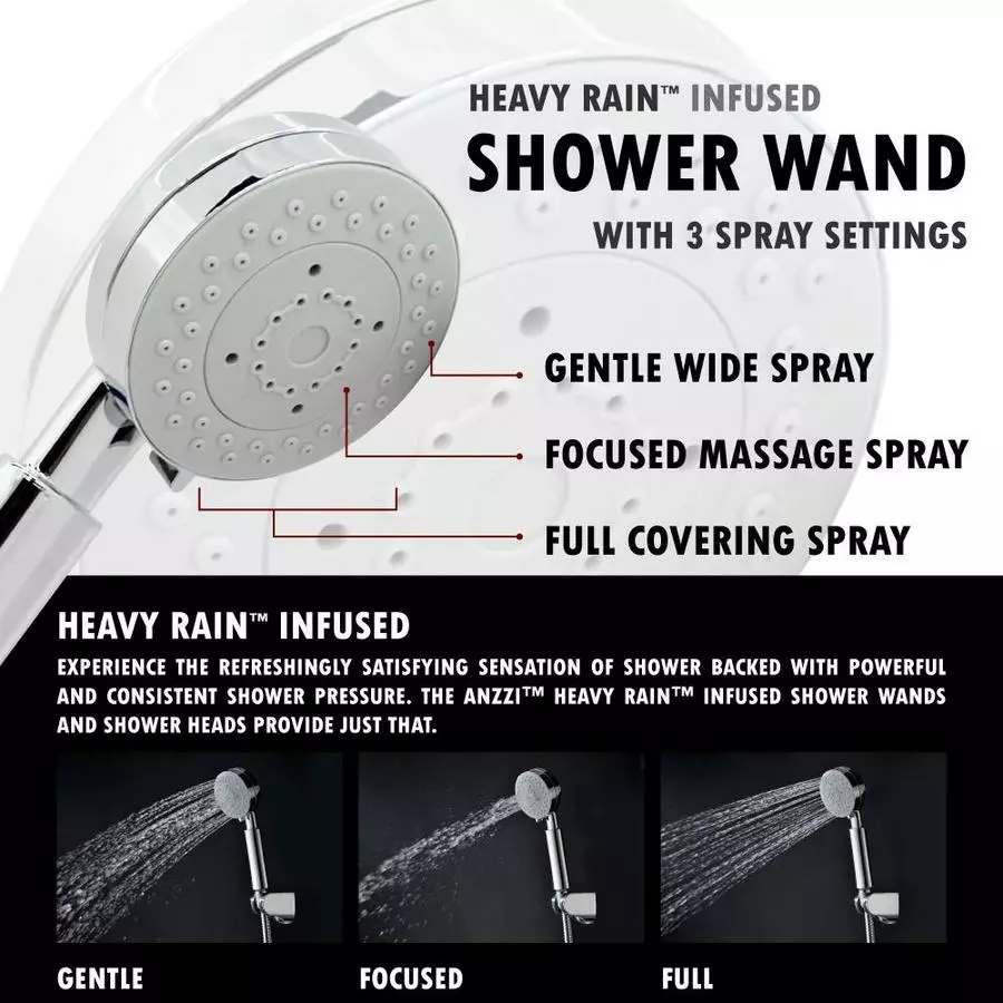 ANZZI Pure Series Mahogany 3-Spray Shower Panel System (Valve Included) 14 ANZZI Pure Series Mahogany 3-Spray Shower Panel System (Valve Included) - Image 12