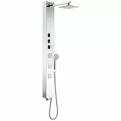 ANZZI Lann Series Polished Chrome 3-Spray Shower Panel System (Valve Included) -Bath and Faucet shop 848308073100xl 1800x1800