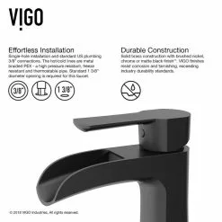 VIGO Paloma Matte Black 1-handle Single Hole WaterSense Bathroom Sink Faucet 15 VIGO Paloma Matte Black 1-handle Single Hole WaterSense Bathroom Sink Faucet -Bath and Faucet shop 849922025100 09334248 1800x1800