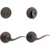 Hardwarestoredelivery Kwikset Tustin Venetian Bronze Smartkey Single-Cylinder Deadbolt Universal Keyed Entry Door Handle Combo Pack (1 Handle And 1 Deadbolt) -Bath and Faucet shop 883351049108 1800x1800