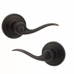 Hardwarestoredelivery Kwikset Ashfield Venetian Bronze Smartkey Universal Keyed Entry Door Handle