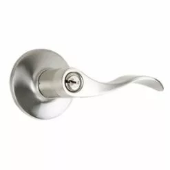 Hardwarestoredelivery Gatehouse Olivia Satin Nickel Universal Keyed Entry Door Handle