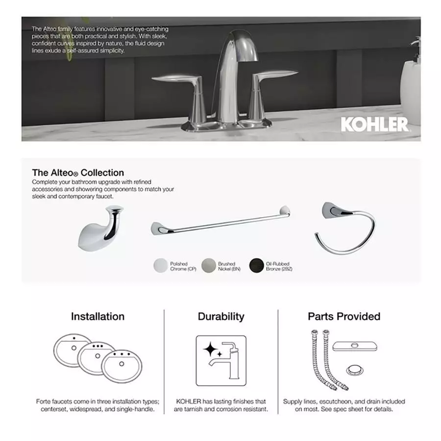 KOHLER Brushed Nickel Bathtub Spout With Diverter 6 KOHLER Brushed Nickel Bathtub Spout With Diverter - Image 4
