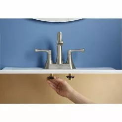 KOHLER Lilyfield Brushed Nickel 2-Handle 4-in Centerset WaterSense Bathroom Sink Faucet With Drain 29 KOHLER Lilyfield Brushed Nickel 2-Handle 4-in Centerset WaterSense Bathroom Sink Faucet With Drain -Bath and Faucet shop 885612574589 16342309 1800x1800