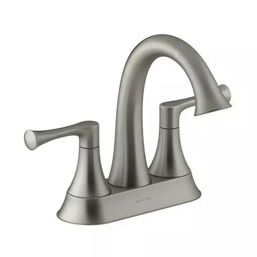 KOHLER Lilyfield Brushed Nickel 2-Handle 4-in Centerset WaterSense Bathroom Sink Faucet With Drain 16 KOHLER Lilyfield Brushed Nickel 2-Handle 4-in Centerset WaterSense Bathroom Sink Faucet With Drain - Image 14