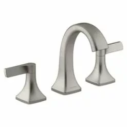 KOHLER Maxton Brushed Nickel 2-Handle Widespread WaterSense Bathroom Sink Faucet With Drain