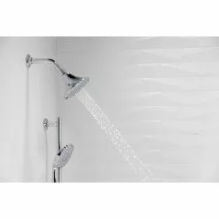KOHLER Forte Vibrant Brushed Nickel 3-Spray Shower Head 2.5-GPM (9.5-LPM) 17 KOHLER Forte Vibrant Brushed Nickel 3-Spray Shower Head 2.5-GPM (9.5-LPM) -Bath and Faucet shop 885612703569 12333289 1800x1800