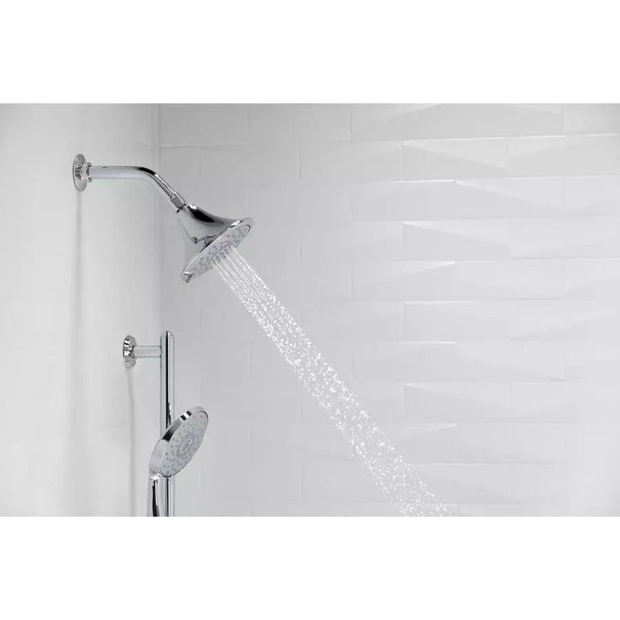 KOHLER Forte Vibrant Brushed Nickel 3-Spray Shower Head 2.5-GPM (9.5-LPM) 8 KOHLER Forte Vibrant Brushed Nickel 3-Spray Shower Head 2.5-GPM (9.5-LPM) - Image 6