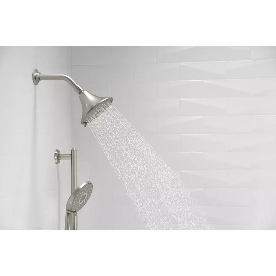 KOHLER Forte Vibrant Brushed Nickel 3-Spray Shower Head 2.5-GPM (9.5-LPM) 3 KOHLER Forte Vibrant Brushed Nickel 3-Spray Shower Head 2.5-GPM (9.5-LPM)