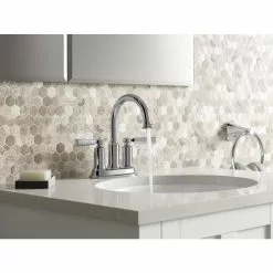 KOHLER Aderlee Polished Chrome 2-Handle 4-in Centerset WaterSense Bathroom Sink Faucet With Drain -Bath and Faucet shop 885612705488 10748950 1800x1800