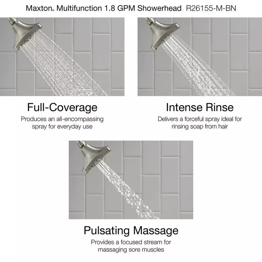 KOHLER Maxton Polished Chrome 3-Spray Shower Head 1.8-GPM (6.8-LPM) 10 KOHLER Maxton Polished Chrome 3-Spray Shower Head 1.8-GPM (6.8-LPM) - Image 8