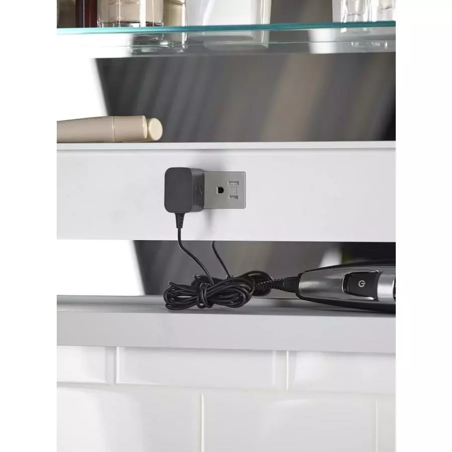 KOHLER Verdera 20-in X 30-in Rectangle Surface/Recessed Mirrored Medicine Cabinet With Outlet And Lights 11 KOHLER Verdera 20-in X 30-in Rectangle Surface/Recessed Mirrored Medicine Cabinet With Outlet And Lights - Image 9