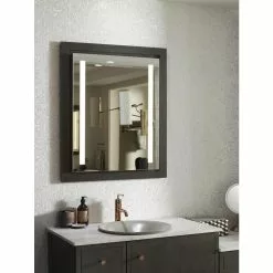 KOHLER Verdera 24-in X 30-in Rectangle Surface/Recessed Mirrored Medicine Cabinet With Outlet And Lights -Bath and Faucet shop 885612733610 10711648 1800x1800