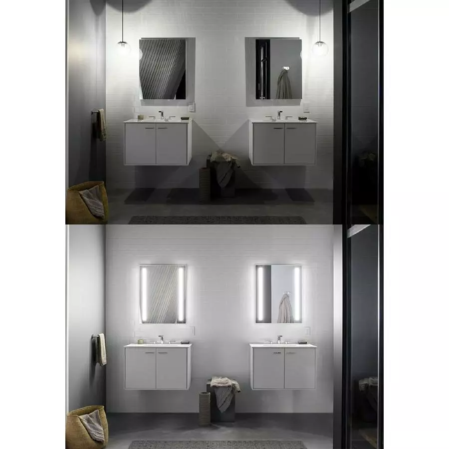 KOHLER Verdera 34-in X 30-in Rectangle Surface/Recessed Mirrored Medicine Cabinet With Outlet And Lights 4 KOHLER Verdera 34-in X 30-in Rectangle Surface/Recessed Mirrored Medicine Cabinet With Outlet And Lights - Image 2