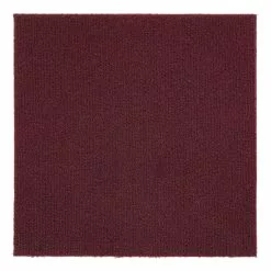 Achim Nexus Self Adhesive Carpet Floor Tile - 12 Inches X 12 Inches, Burgundy, Pack Of 12 Tiles