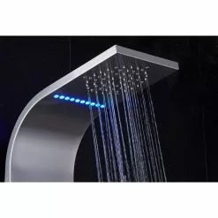 In Stock Hardwarestore Delivery 55 In. 5-Jet Shower Panel System With LED Rainfall Mist Shower Head Hand Shower Wand And Tub Spout In Brushed Nickel -Bath and Faucet shop 899452071b8e7529a769516fa374e27f 1800x1800