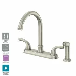 In Stock Hardwarestore Delivery Builders 2-Handle Standard Kitchen Faucet With Sprayer In Stainless Steel 20 In Stock Hardwarestore Delivery Builders 2-Handle Standard Kitchen Faucet With Sprayer In Stainless Steel -Bath and Faucet shop 8b647828fa486a866e5e0209f9f1c87f 1800x1800