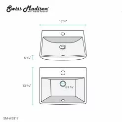 Swiss Madison Sublime Compact Ceramic Wall Hung Sink In White 23 Swiss Madison Sublime Compact Ceramic Wall Hung Sink In White -Bath and Faucet shop 8b76af24f040f039b21d7dec4774f374 1800x1800