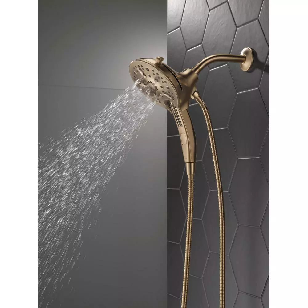 In Stock Hardwarestore Delivery In2ition 5-Spray 6.06 In. Wall Mount Dual Shower Heads With H2Okinetic Technology In Champagne Bronze 12 In Stock Hardwarestore Delivery In2ition 5-Spray 6.06 In. Wall Mount Dual Shower Heads With H2Okinetic Technology In Champagne Bronze - Image 10