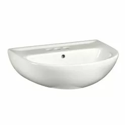 American Standard Evolution 5-1/2 In. Pedestal Sink Basin With 4 In. Faucet Centers In White