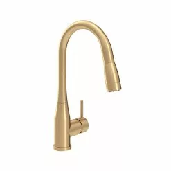 In Stock Hardwarestore Delivery Sereno Single-Handle Pull-Down Sprayer Kitchen Faucet In Brushed Gold