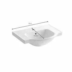 KOHLER Veer 24 In. Vitreous China Pedestal Sink Basin In White With Overflow Drain -Bath and Faucet shop 9014ea2e1730df9ebbe7ffe60468601e 1800x1800