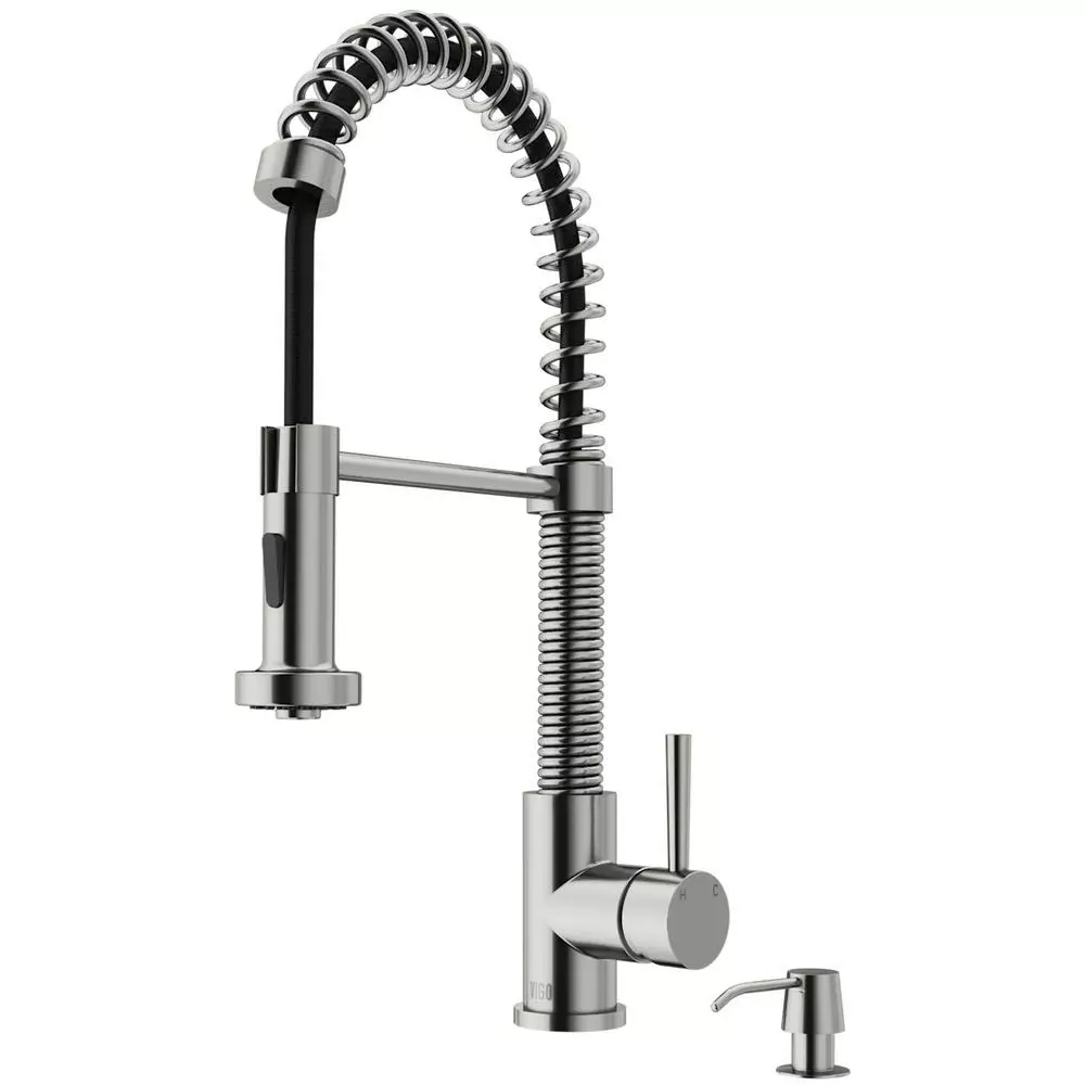 In Stock Hardwarestore Delivery Edison Single-Handle Pull-Down Sprayer Kitchen Faucet With Soap Dispenser In Matte Black 7 In Stock Hardwarestore Delivery Edison Single-Handle Pull-Down Sprayer Kitchen Faucet With Soap Dispenser In Matte Black - Image 5