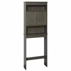 Zenna Home® 23"W X 67"H Driftwood Gray Over-The-Toilet Storage Cabinet
