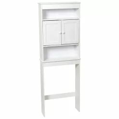 Zenna Home® Country Cottage 23"W X 67"H White Over-The-Toilet Storage Cabinet