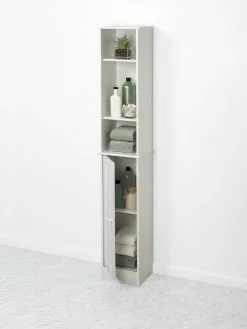 Zenna Home® 12"W X 10"D X 67"H White Linen Cabinet 7 Zenna Home® 12"W X 10"D X 67"H White Linen Cabinet -Bath and Faucet shop 9148WW alt2 1800x1800