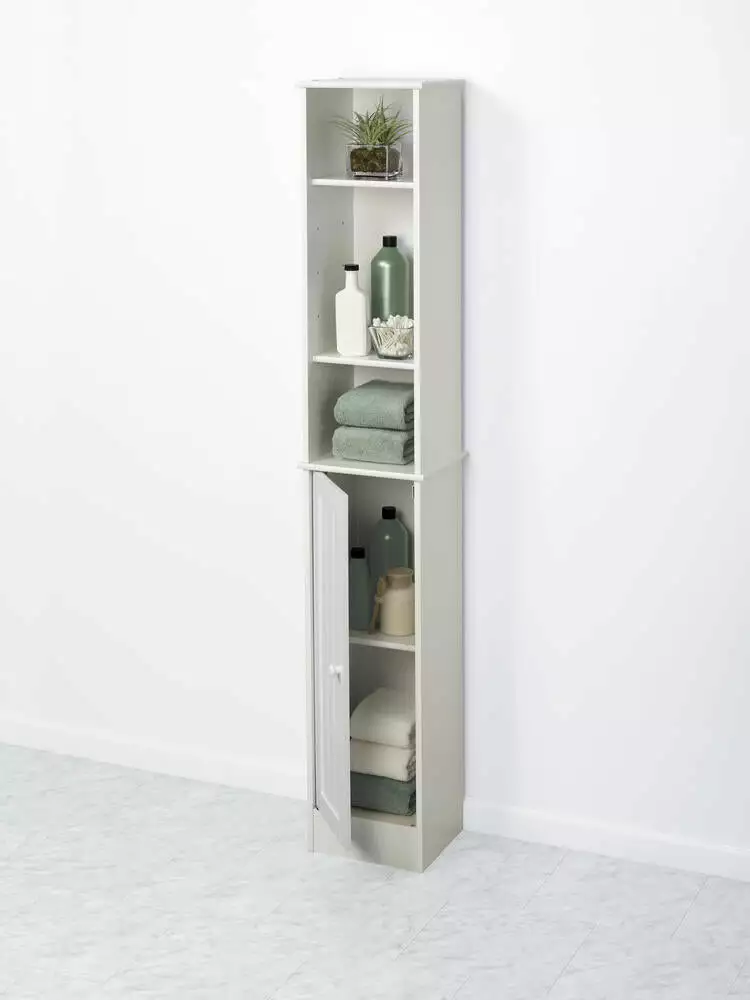 Zenna Home® 12"W X 10"D X 67"H White Linen Cabinet 5 Zenna Home® 12"W X 10"D X 67"H White Linen Cabinet - Image 3