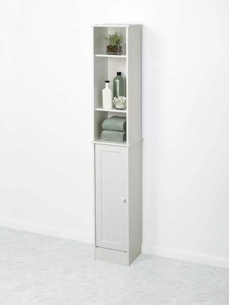 Zenna Home® 12"W X 10"D X 67"H White Linen Cabinet 4 Zenna Home® 12"W X 10"D X 67"H White Linen Cabinet - Image 2