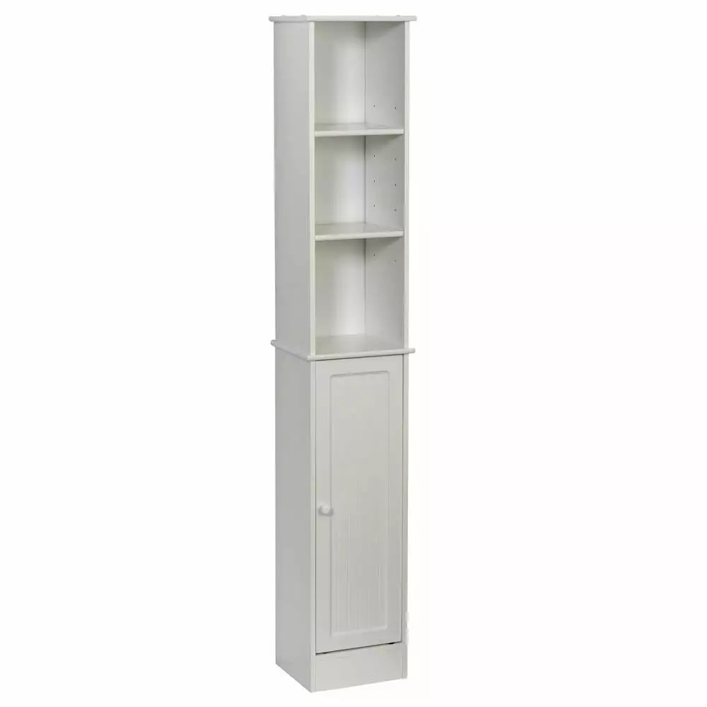 Zenna Home® 12"W X 10"D X 67"H White Linen Cabinet 3 Zenna Home® 12"W X 10"D X 67"H White Linen Cabinet
