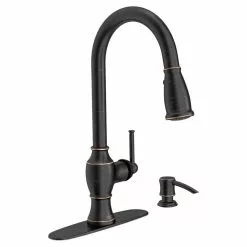 In Stock Hardwarestore Delivery Marchand Single Handle Pull-Down Sprayer Kitchen Faucet In Legacy Bronze -Bath and Faucet shop 91948714a47111e073c09aee52f84d40 1800x1800