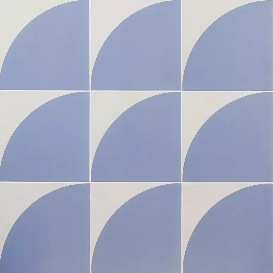 Bond Tile Victoria Crescent Blue 8 In. X 8 In. Matte Porcelain Wall Tile (9 Pieces, 3.87 Sq. Ft. / Case) 5 Bond Tile Victoria Crescent Blue 8 In. X 8 In. Matte Porcelain Wall Tile (9 Pieces, 3.87 Sq. Ft. / Case) - Image 3