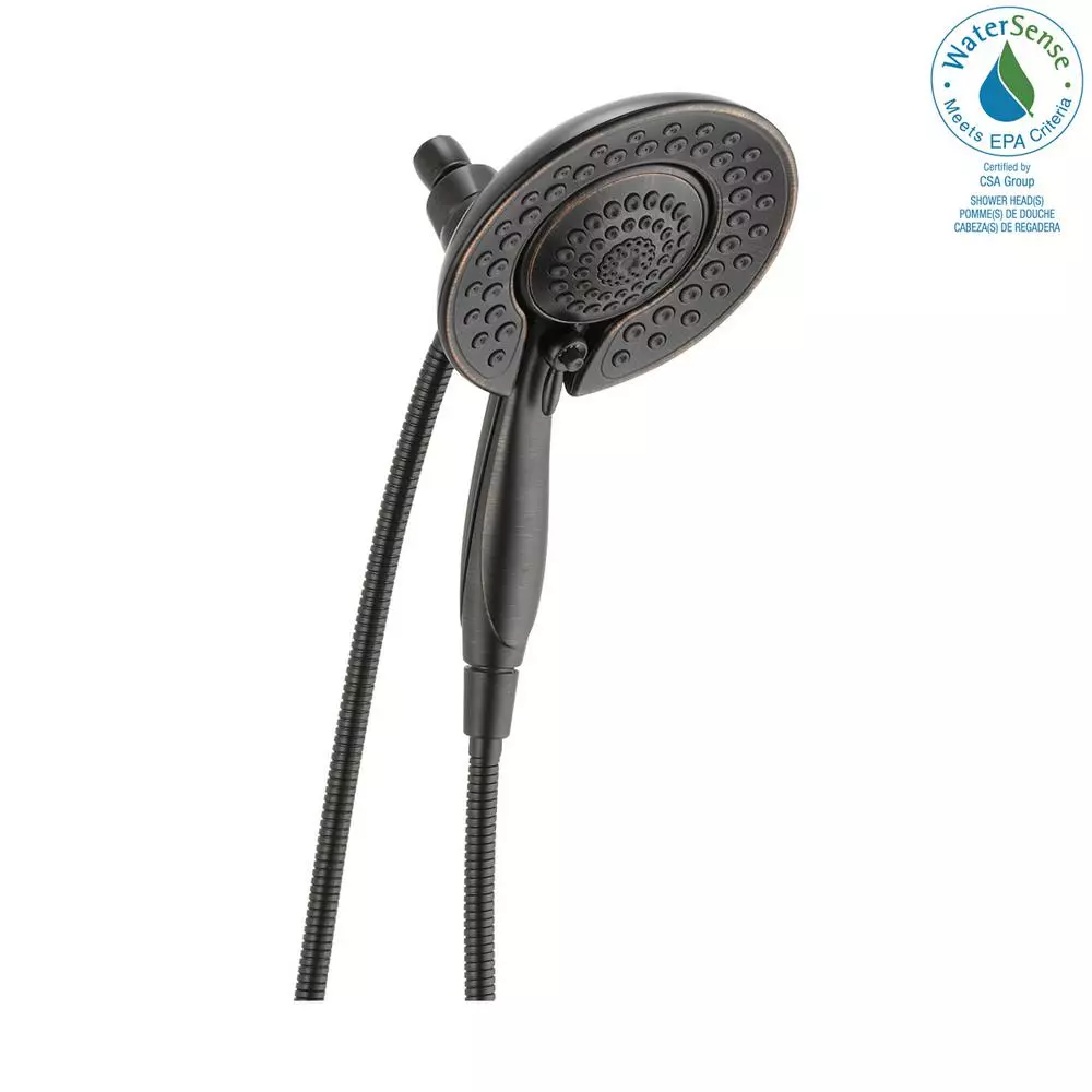 In Stock Hardwarestore Delivery In2ition Two-in-One 5-Spray 6.8 In. Dual Wall Mount Fixed And Handheld Shower Head In Venetian Bronze 11 In Stock Hardwarestore Delivery In2ition Two-in-One 5-Spray 6.8 In. Dual Wall Mount Fixed And Handheld Shower Head In Venetian Bronze - Image 9