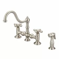 In Stock Hardwarestore Delivery 2-Handle Bridge Kitchen Faucet With Metal Side Sprayer In Oil Rubbed Bronze 7 In Stock Hardwarestore Delivery 2-Handle Bridge Kitchen Faucet With Metal Side Sprayer In Oil Rubbed Bronze -Bath and Faucet shop 97de250798dd07a5457721c138b78f2b 1800x1800