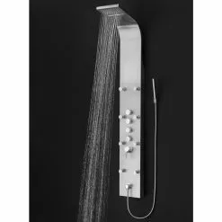 In Stock Hardwarestore Delivery 65 In. 8-Jet Rainfall Shower Panel System With Rainfall Waterfall Shower Head And Shower Wand In Stainless Steel 19 In Stock Hardwarestore Delivery 65 In. 8-Jet Rainfall Shower Panel System With Rainfall Waterfall Shower Head And Shower Wand In Stainless Steel -Bath and Faucet shop 97dee7e03df9bc673fa65d932a5cd3b8 1800x1800