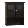 Zenna Home® 20"W X 7"D X 24"H Espresso Bathroom Wall Cabinet