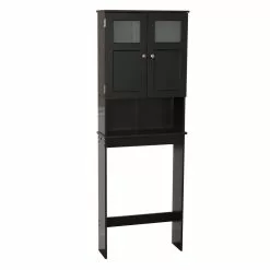 Zenna Home® 23"W X 67"H Espresso Over-The-Toilet Storage Cabinet