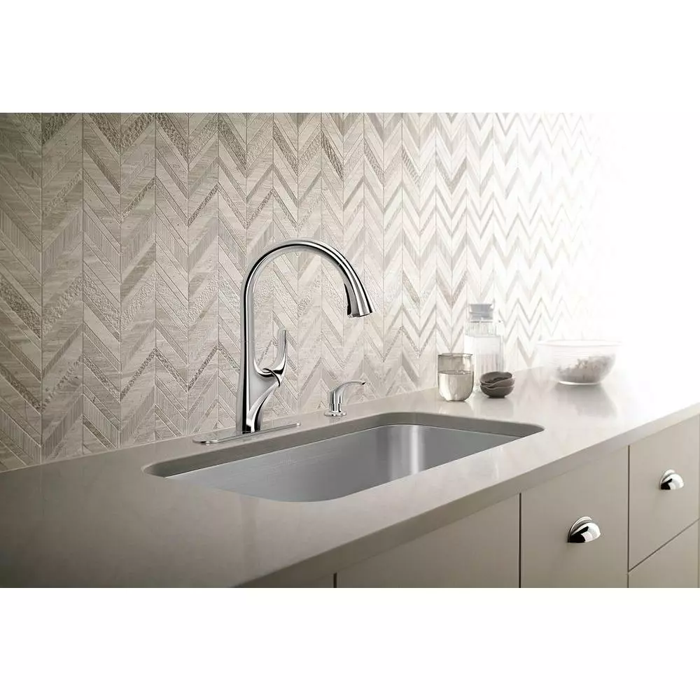 In Stock Hardwarestore Delivery Trielle Single-Handle Pull-Down Sprayer Kitchen Faucet In Chrome 11 In Stock Hardwarestore Delivery Trielle Single-Handle Pull-Down Sprayer Kitchen Faucet In Chrome - Image 9