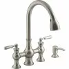 In Stock Hardwarestore Delivery Capilano 2-Handle Bridge Farmhouse Pull-Down Kitchen Faucet With Soap Dispenser And Sweep Spray In Vibrant Stainless -Bath and Faucet shop 98ead78a03e0cc056d93c0ef2bccc1eb 1800x1800