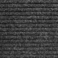 House Home & More Heavy-Duty Ribbed Indoor/Outdoor Carpet With Rubber Marine Backing - Charcoal Black 6' X 10' - Several Sizes Available - Carpet Flooring For Patio, Porch, Deck, Boat, Basement Or Garage