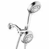 In Stock Hardwarestore Delivery 64-spray 6 In. High PressureDual Shower Head And Handheld Shower Head In Polished Chrome