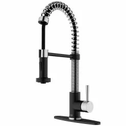 In Stock Hardwarestore Delivery Edison Single-Handle Pull-Down Sprayer Kitchen Faucet With Deck Plate In Matte Black -Bath and Faucet shop 9a3dd9a8af3ec99884a46bc8a1c34867 1800x1800
