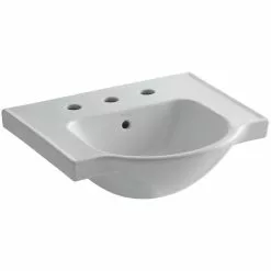 KOHLER Veer 21 In. Vitreous China Pedestal Sink Basin In White With Overflow Drain -Bath and Faucet shop 9b338a7958659cc6958c1cadf5fddae2 1800x1800