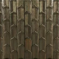 Bond Tile Prong Bronze Matte Ceramic Mosaic Tile (1.13 Sq. Ft. / Sheet)