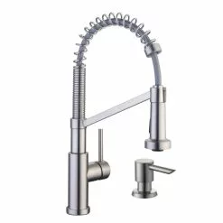 In Stock Hardwarestore Delivery Gage Single-Handle Spring Neck Pull-Down Kitchen Faucet With TurboSpray, FastMount, Soap Dispenser In Stainless Steel 7 In Stock Hardwarestore Delivery Gage Single-Handle Spring Neck Pull-Down Kitchen Faucet With TurboSpray, FastMount, Soap Dispenser In Stainless Steel -Bath and Faucet shop 9dd497eb2971cad4d248f8bbc8730dfe 1800x1800